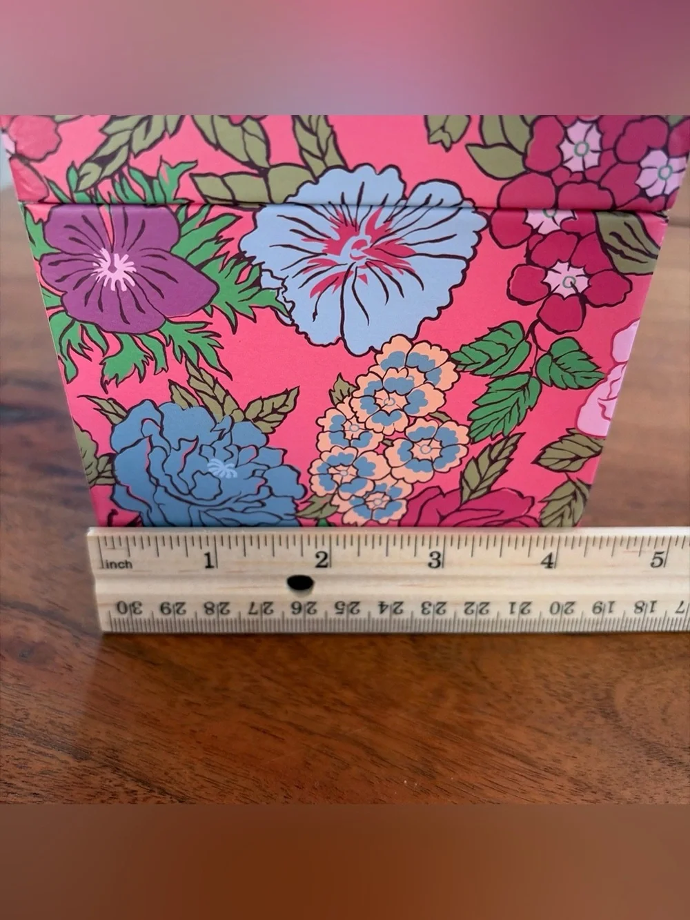 Vera Bradley Recipe Box Cards Set Vibrant Gardenias Pink Floral Kitchen NWOT